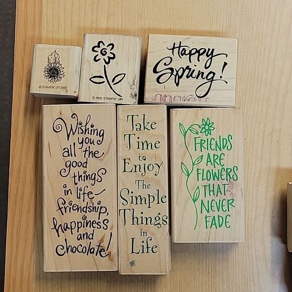 Stampin Up lot of 29 spring stamps and ink pads (set M) - Picture 6 of 12